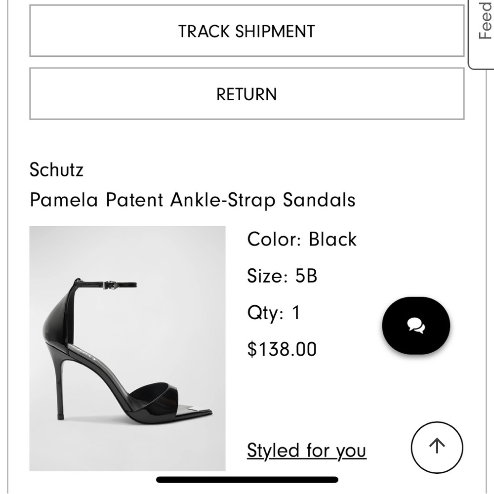 SCHUTZ Black Patent Leather Heels with Silver Accents - Picture 5 of 5